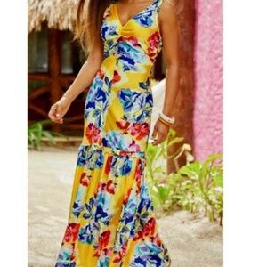 Boston Proper Charm Floral Maxi dress